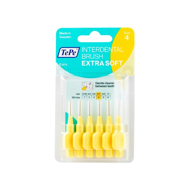 TePe Extra-Soft - 6 Scovolini Interdentali ISO 5 Misura 0,7 mm Giallo