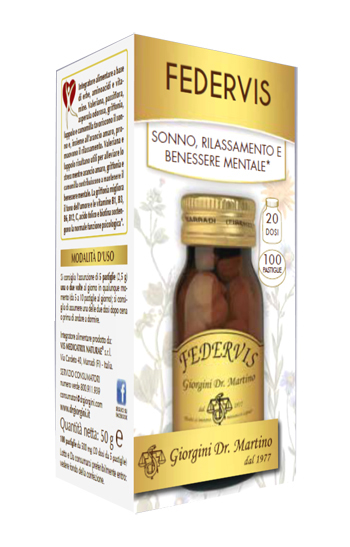 Dr. Giorgini Federvis Integratore Per il Sonno 100 Pastiglie