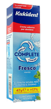 Kukident Fresco Complete Crema Adesiva Protesi Dentali 47g