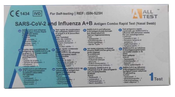 ALLTEST TAMPONE SELF TEST ANTIGENICO INFLUENZA E COVID 1PEZZO