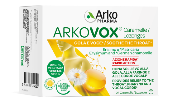 Arkovox Integratore Lenitivo Miele e Limone 24 Caramelle