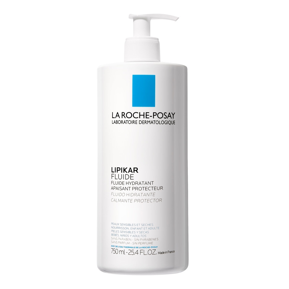 La Roche Posay Lipikar Fluido Idratante Pelle Secca Viso e Corpo 750 mL