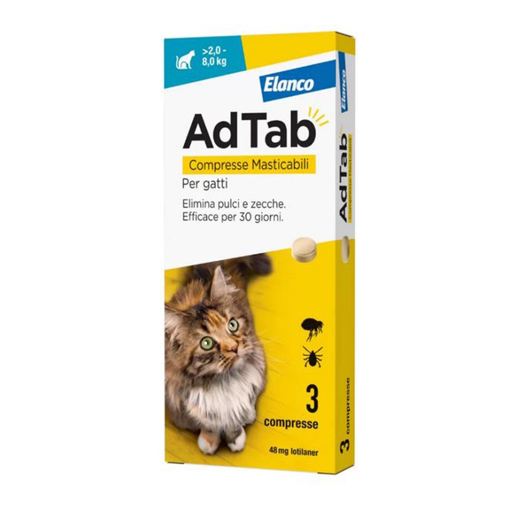 ADTAB*3CPR 48MG GATTI 2-8KG