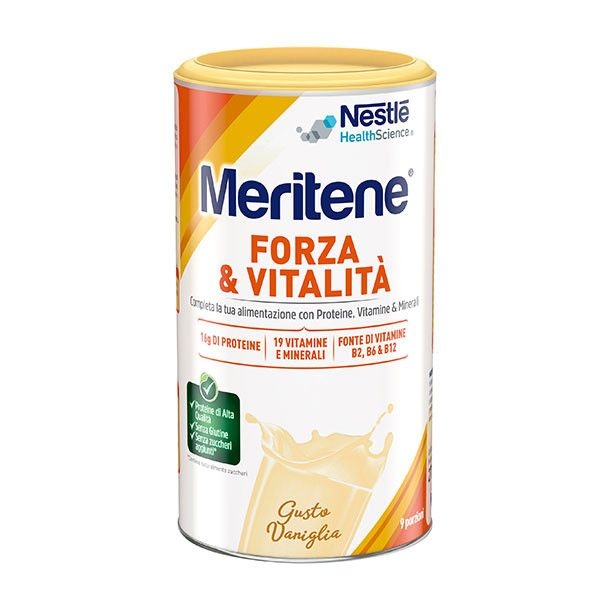 Meritene Forza e Vitalità Polvere Vaniglia Integratore Proteico 270 g
