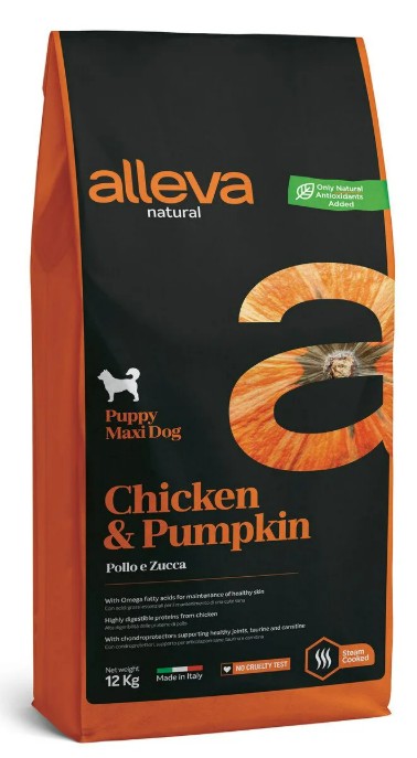 ALLEVA NATURAL DOG PUPPY CHICKEN AND PUMPKIN MAXI KG 12 - P00214