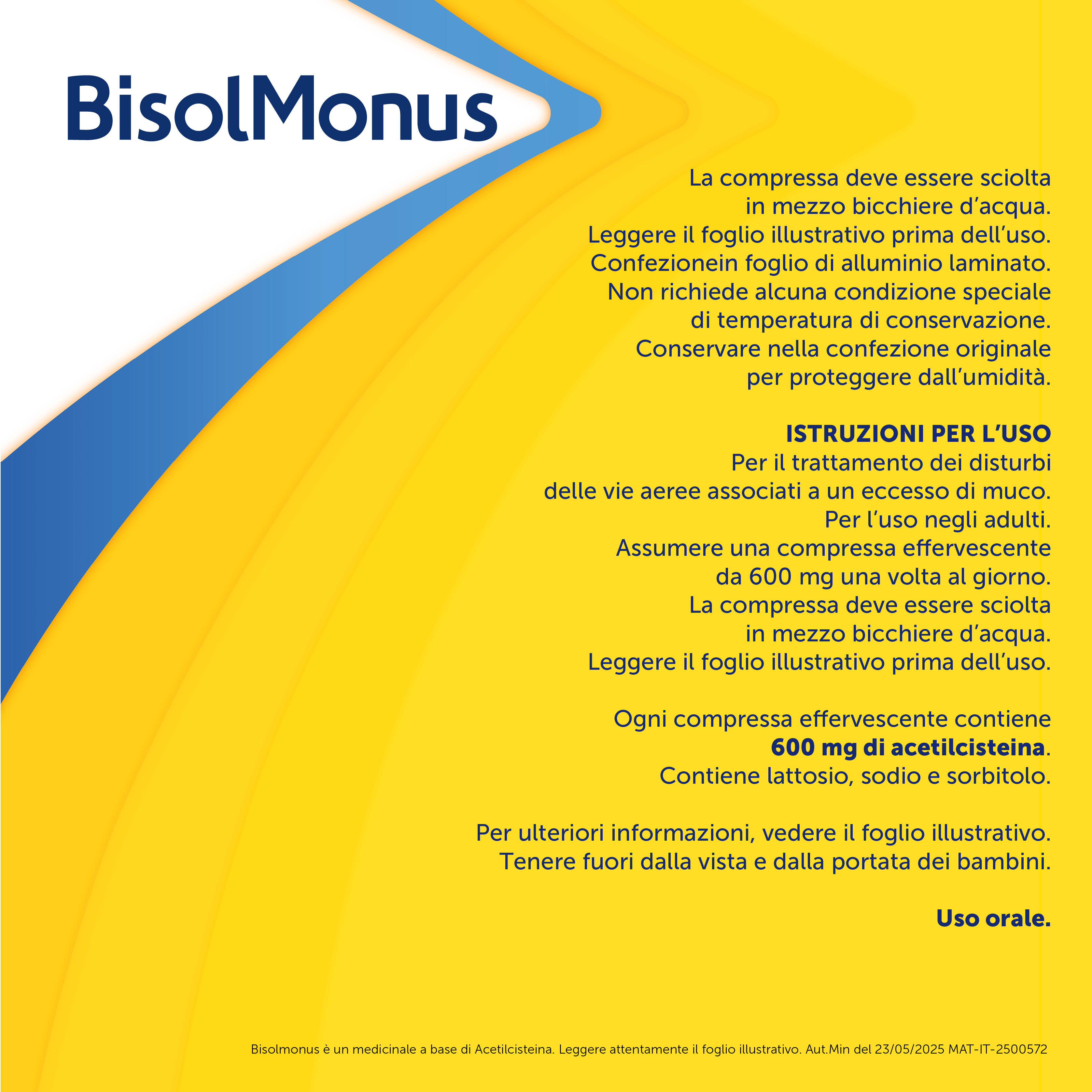BISOLMONUS*10CPR EFF 600MG