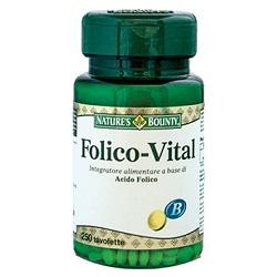 Nature's Bounty Folico-Vital Integratore di Acido Folico 250 Tavolette