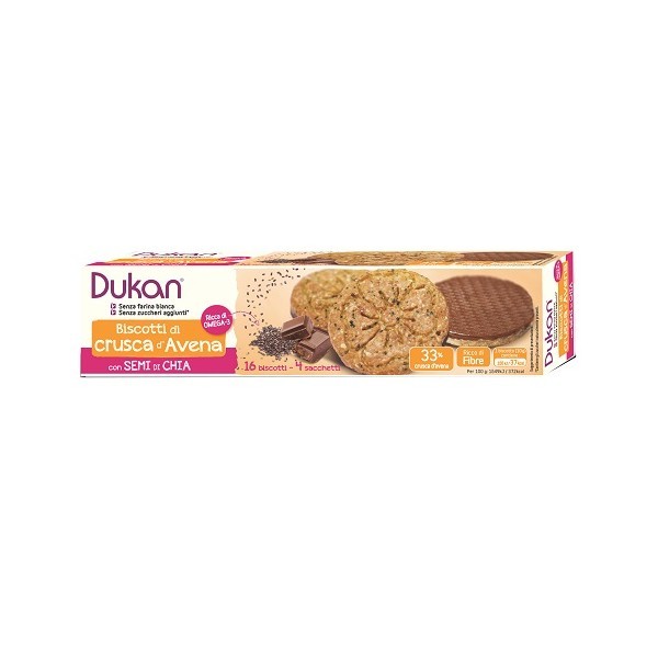 Dieta Dukan Biscotti ai Semi di Chia con cioccolato fondente 160g
