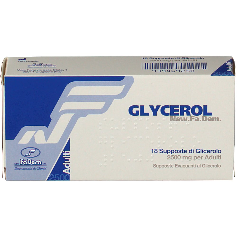 Glycerol - Supposte lassative adulti - 18 Pezzi