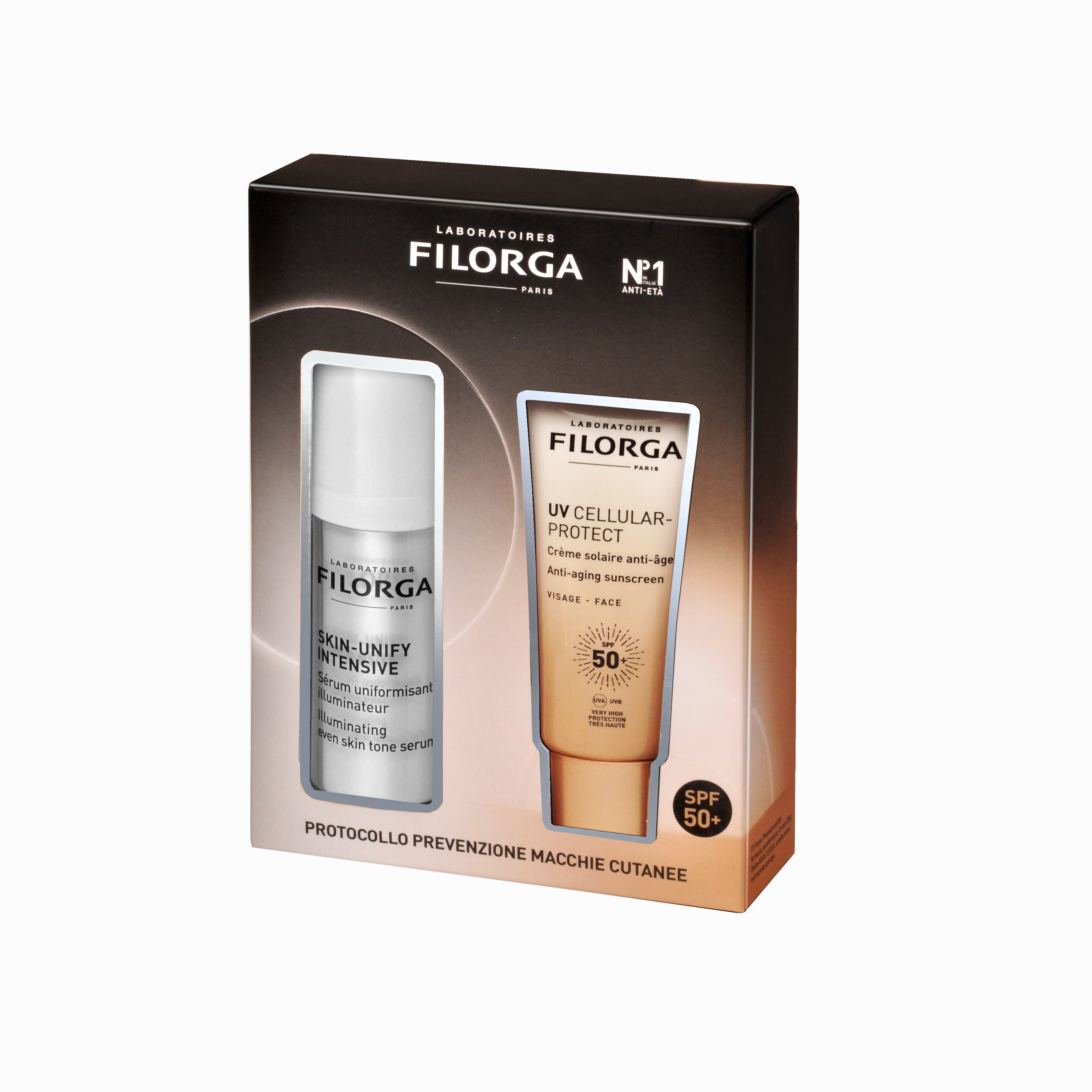 FILORGA COFANETTO SOLARE SKIN-UNIFY INTENSIVE + UV CELLULAR PROTECT - prevenzione macchie cutanee