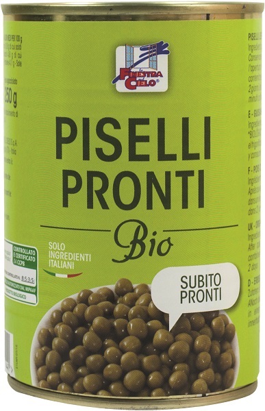 Piselli lessati pronti biologici da 400gr