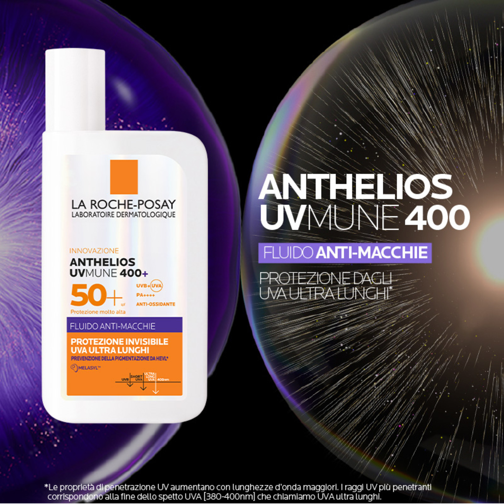 La Roche-Posay Anthelios Uvmune 400 - Fluido Anti-Macchie SPF50+ Viso 50 ml