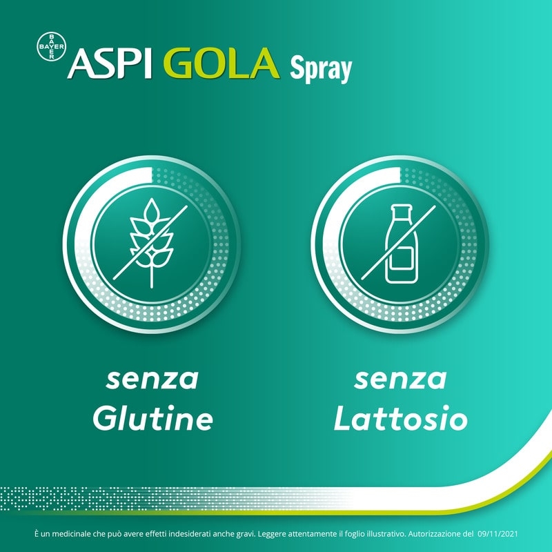 Aspi Gola Spray, per la gola infiammata, con 0,25% di Flurbiprofene, contro Faringite e Mal di gola, al fresco aroma di menta, Flacone da 15 ml