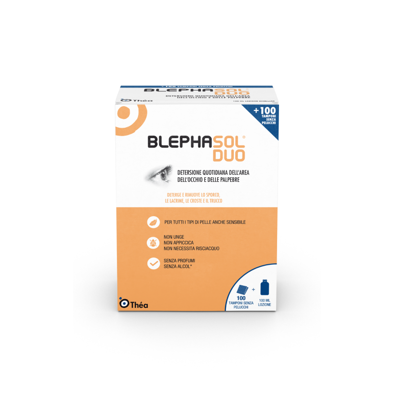 Blephasol Duo Detergente Palpebre 100 ml + 100 Garze