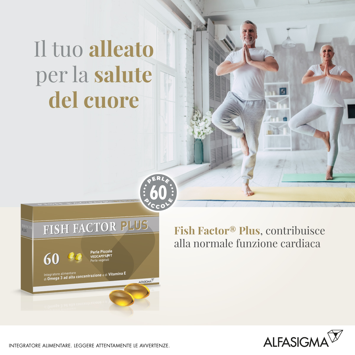 Fish Factor Plus Integratore Omega 3 Alta Concentrazione 60 Perle Piccole