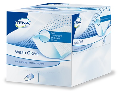 TENA Wash Glove Guanti Detergenti 50 Pezzi