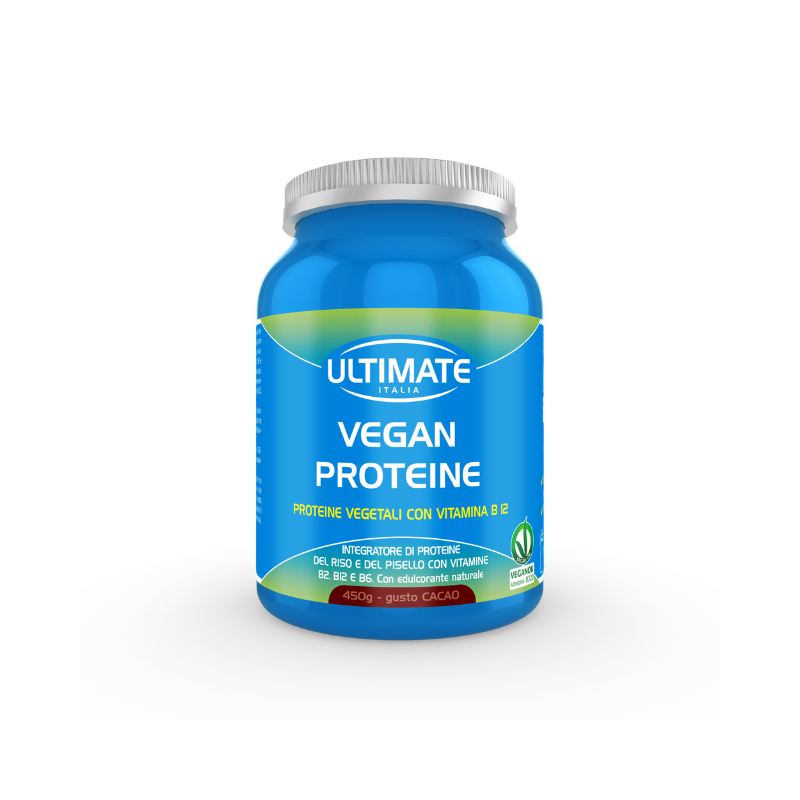 Ultimate Italia Vegan Protein Gusto Cacao -  Integratore Di Proteine Vegetali 450 g