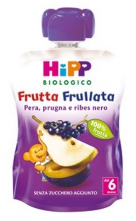 Hipp Biologico Frutta Frullata Pera Prugna E Ribes Nero 90 g