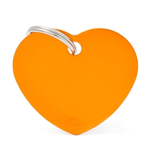 MY FAMILY MEDAGLIETTA CUORE (S) ALLUMINIO ARANCIO (REF. MFB74)