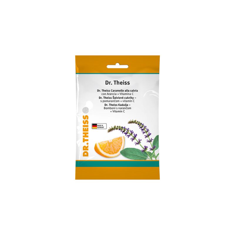 Dr. Theiss - Caramelle Alla Salvia Con Arancia + Vitamina C 75 g