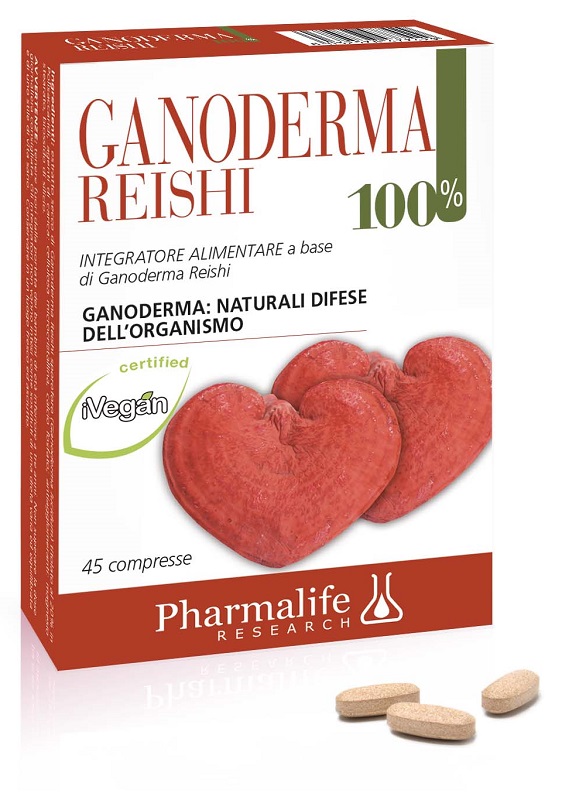 Pharmalife Ganoderma Reishi 100% integratore alimentare utile per le difese immunitarie 45 compresse