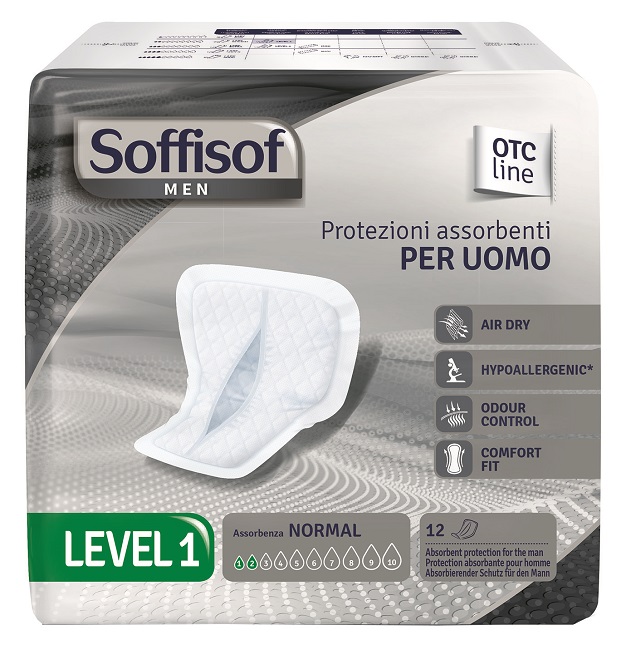 Soffisof Men Level 1 Assorbenti Per Incontinenza Uomo 12 Pezzi