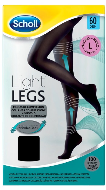 Dr.Scholl Light Legs Collant velati a compressione graduata 20 DEN TG. L colore nero