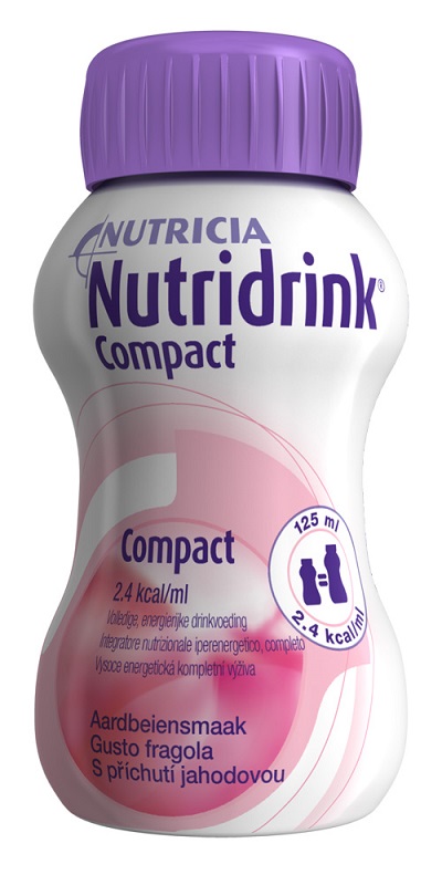 Nutridrink Compact Integratore Nutrizionale Gusto Fragola 4x125 ml