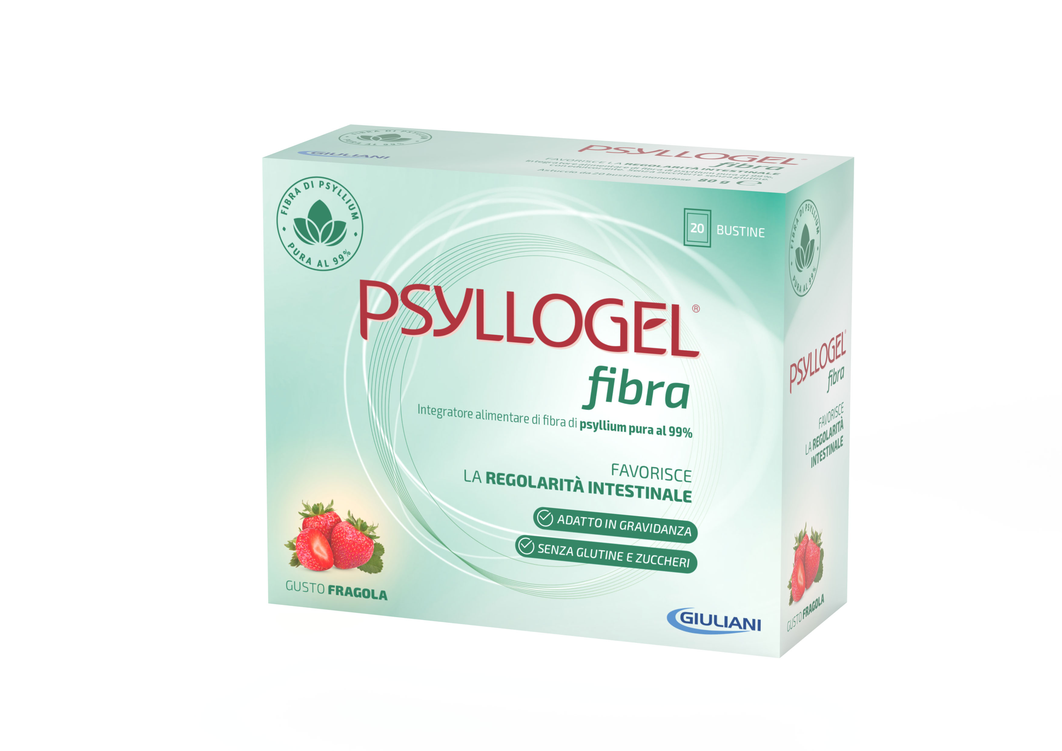Psyllogel Fibra Integratore Gusto Fragola Senza Zucchero 20 Bustine