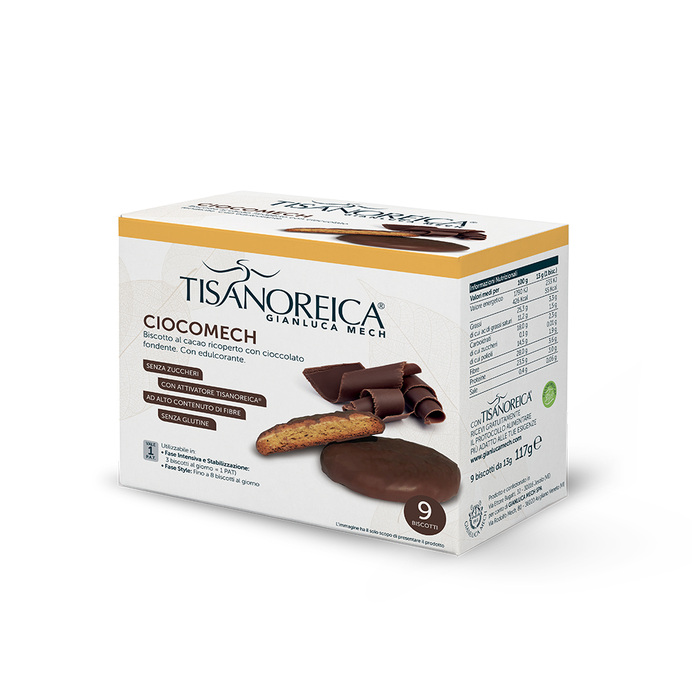 Tisanoreica Cioco Mech Biscotti Cioccolato Fondente 9 Monoporzioni