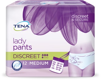 Tena Lady Pants Discreet Mutandina Protettiva Taglia M 12 Pezzi