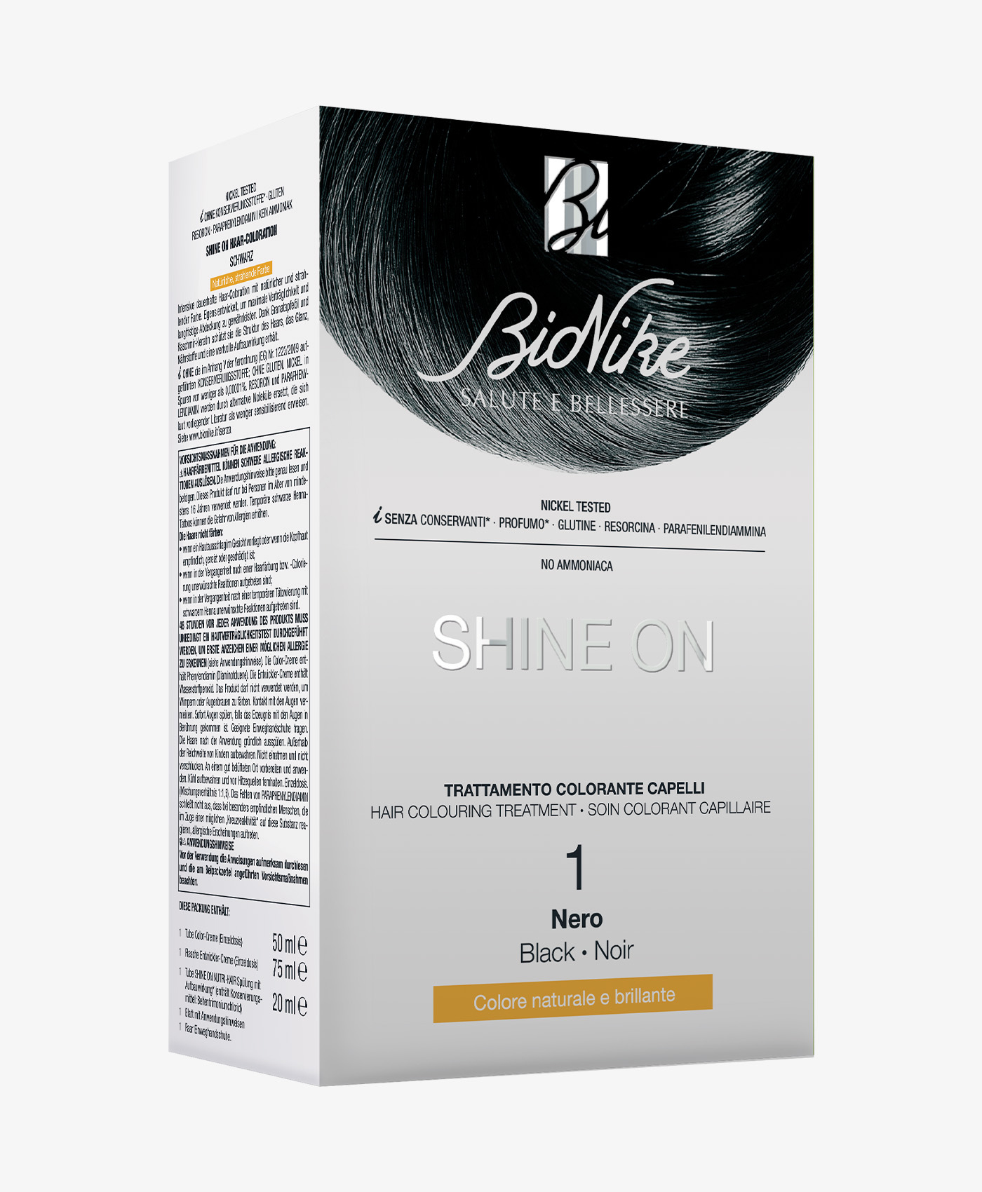 Bionike Shine-On 1 Nero Trattamento Colorante Capelli