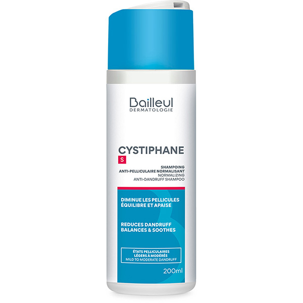 Cystiphane S Shampoo Antiforfora Normalizzante per ridurre la forfora lieve o moderata, secca o grassa e limitarne la ricomparsa -  200 ML 