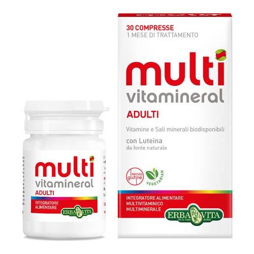 Erba Vita MultiVitamineral Adulti Integratore Vitamine e Minerali 30 Compresse