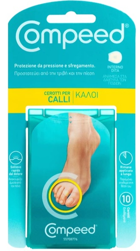 Compeed Cerotti Callifughi Per Calli, Ideali Per Interno Dita, Lunga Durata, 10 Unità