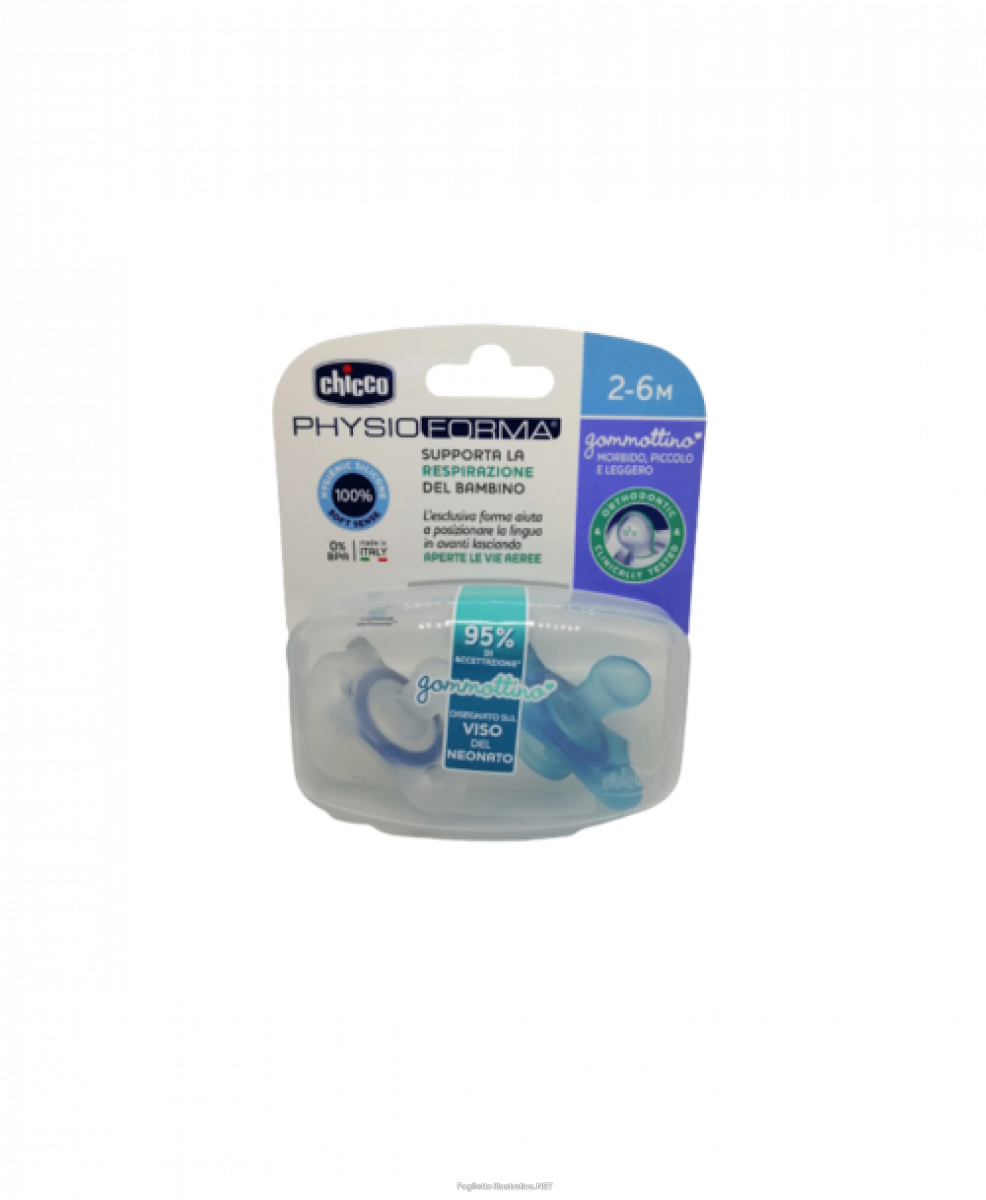 Succhietto Gommottino PhysioForma® 2-6M in Silicone - 2pz  BIMBO