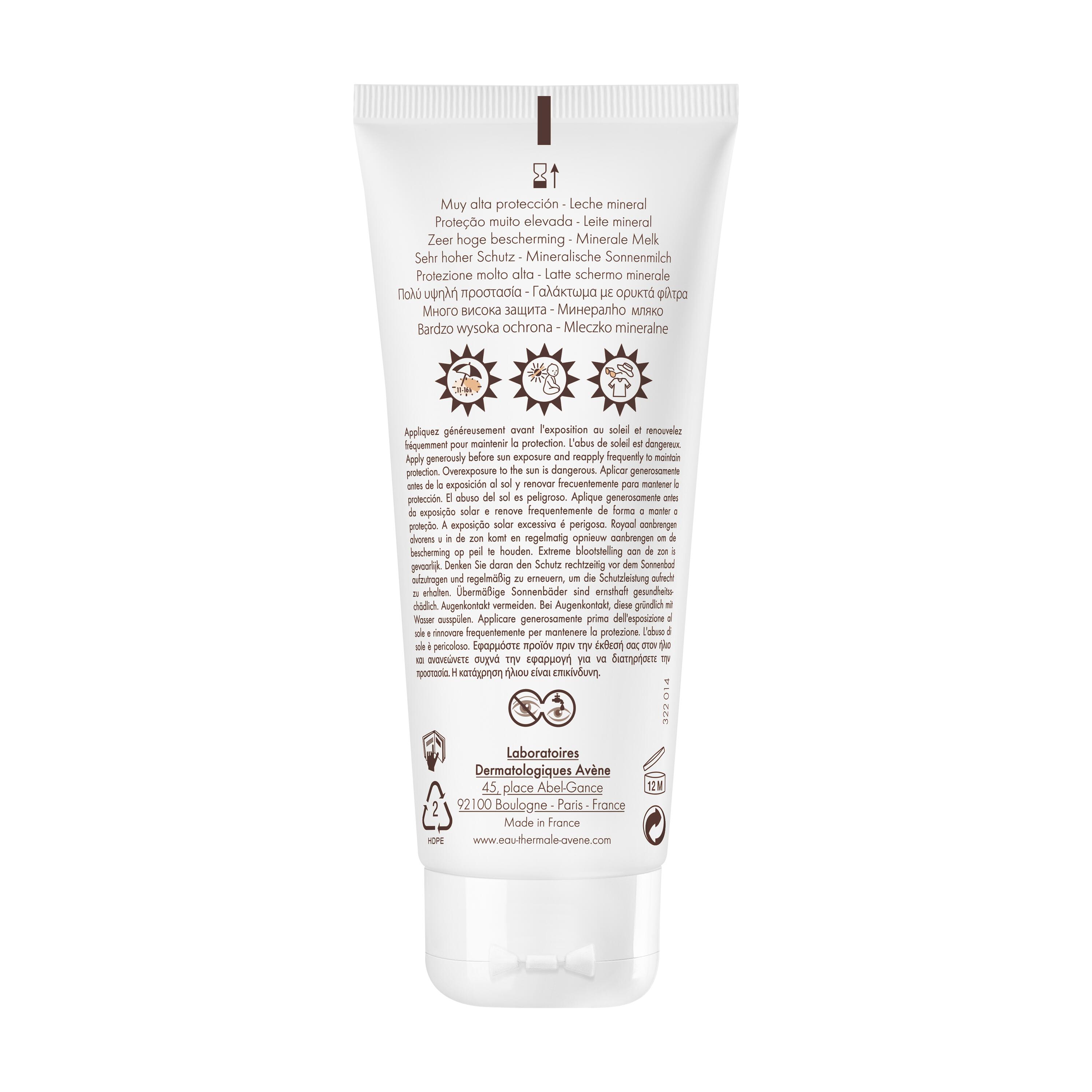 Avène Latte Solare Schermo Minerale SPF 50+ 100mL