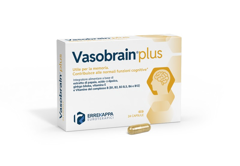 Vasobrain Plus Integratore Antinvecchiamento Cerebrale 24 Capsule