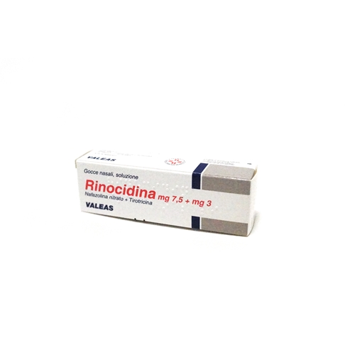 Rinocidina Gocce Nasali 7,5mg + 3mg Nafazolina / Tirotricina 15 ml