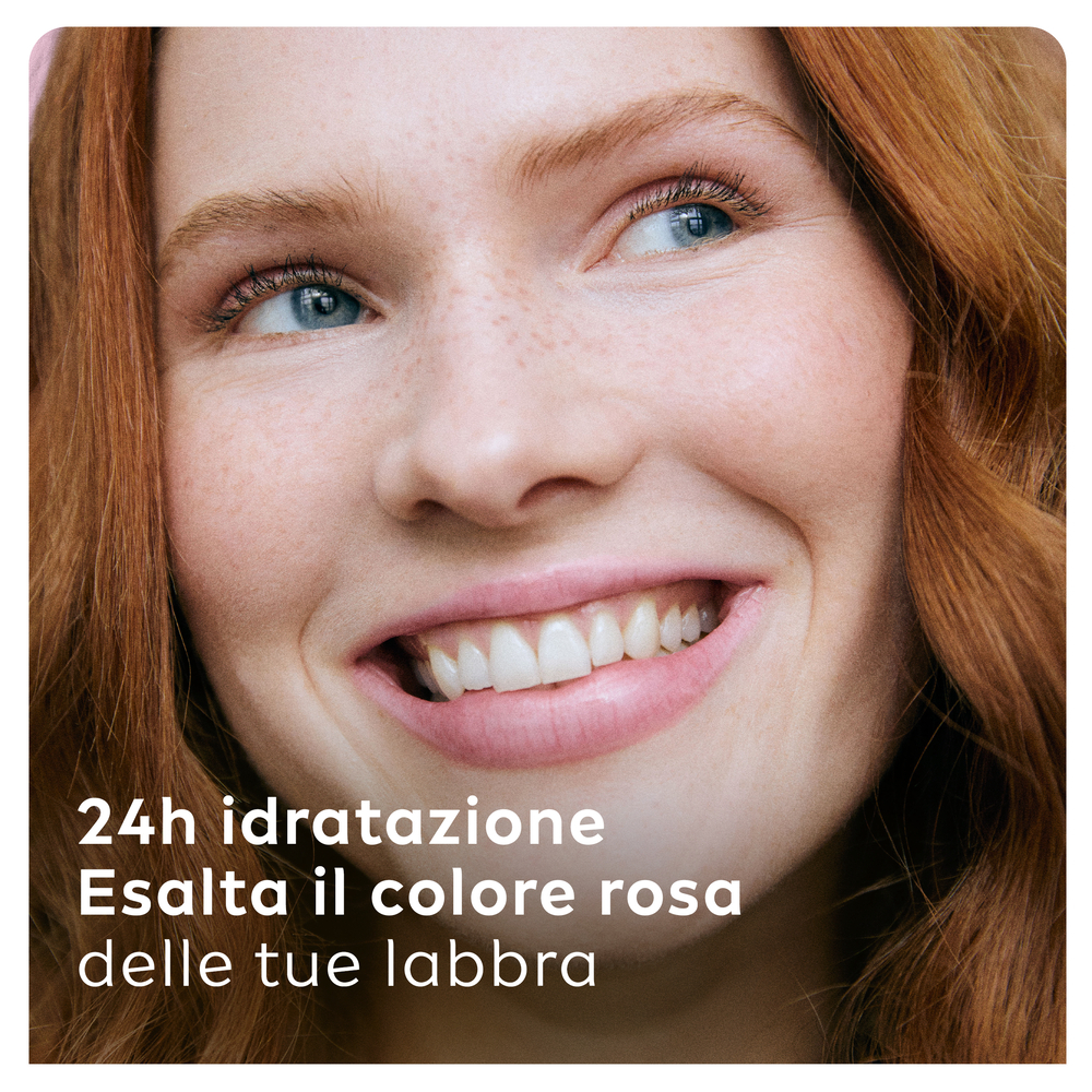 Labello Soft Rosé 4.8 g, Burrocacao labbra colorato e idratante con Estratto di Rosa