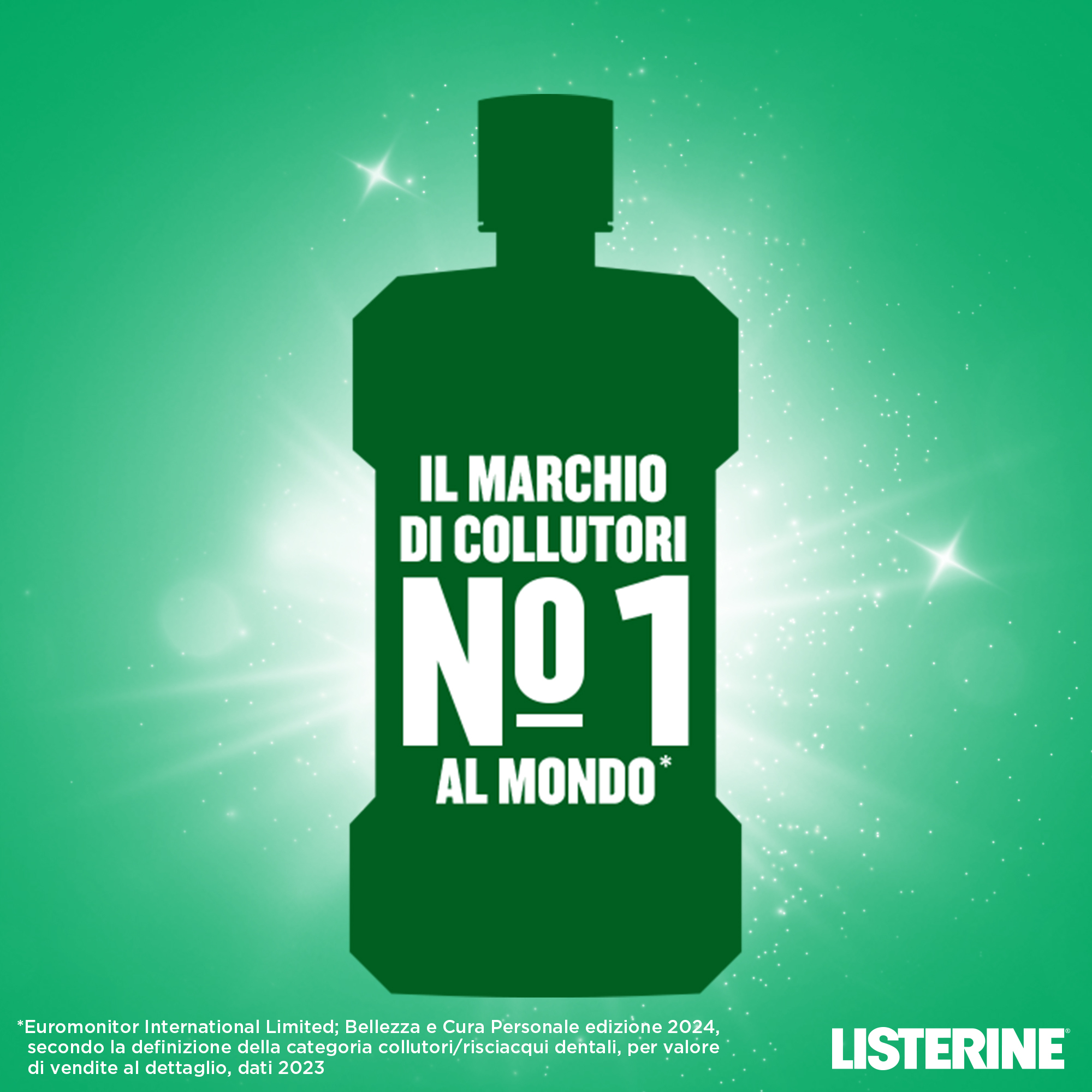 LISTERINE Collutorio Difesa Denti e Gengive 200 ml, Collutorio con fluoruro al gusto di Menta Fresca