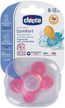Chicco Succhietto Comfort Girl Caucciu 6-12 Mesi