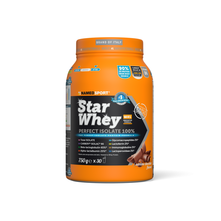 Named Sport Star Whey Isolate Gusto Sublime Chocolate - Proteine Del Siero Del Latte 750 g
