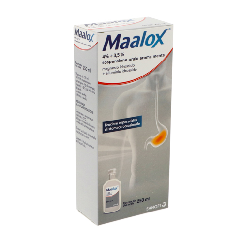 MAALOX OS SOSP 250ML 4%+3,5%