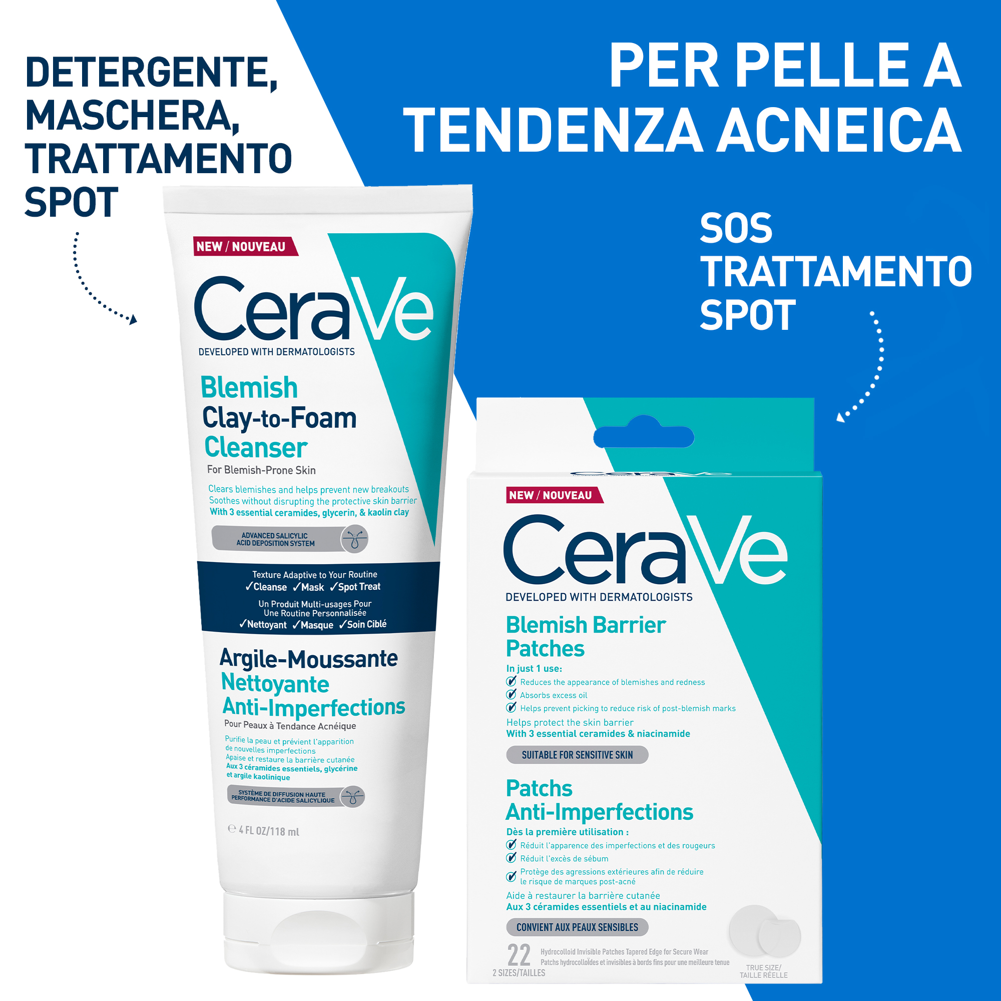 CeraVe - Detergente Maschera Controllo Imperfezioni Per Pelle A Tendenza Acneica 118 ml