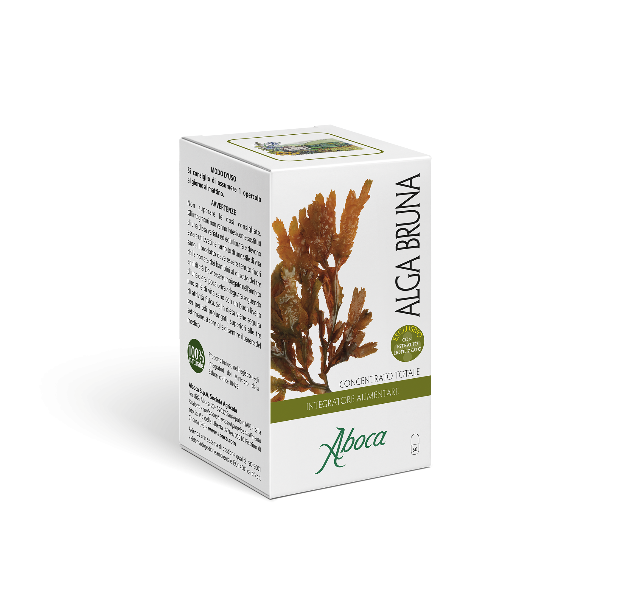 Aboca Alga Bruna Concentrato Totale Integratore Controllo Del Peso 50 Opercoli
