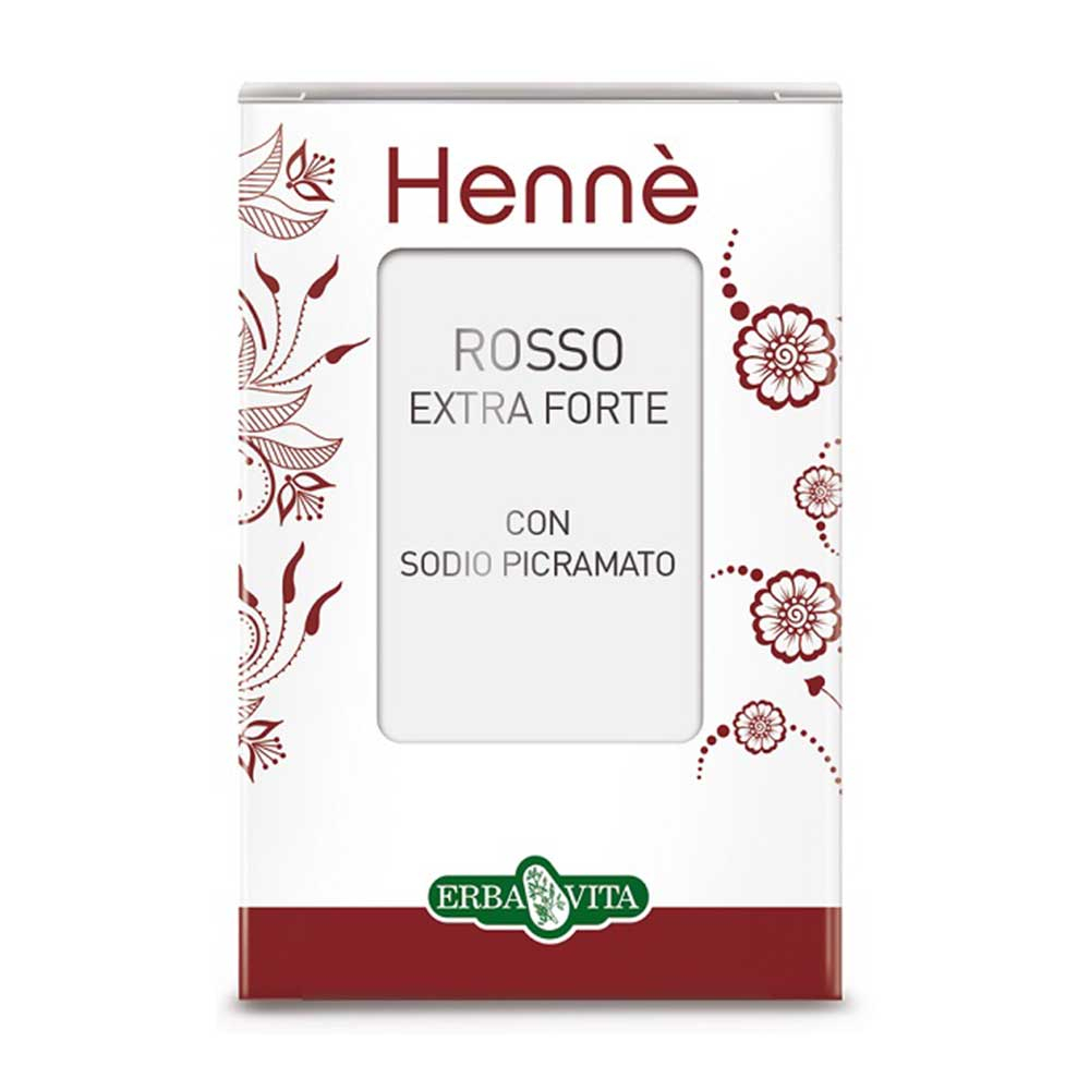 Erba Vita Henné Color Tintura Capelli Rosso Naturale Extra Forte 100 g