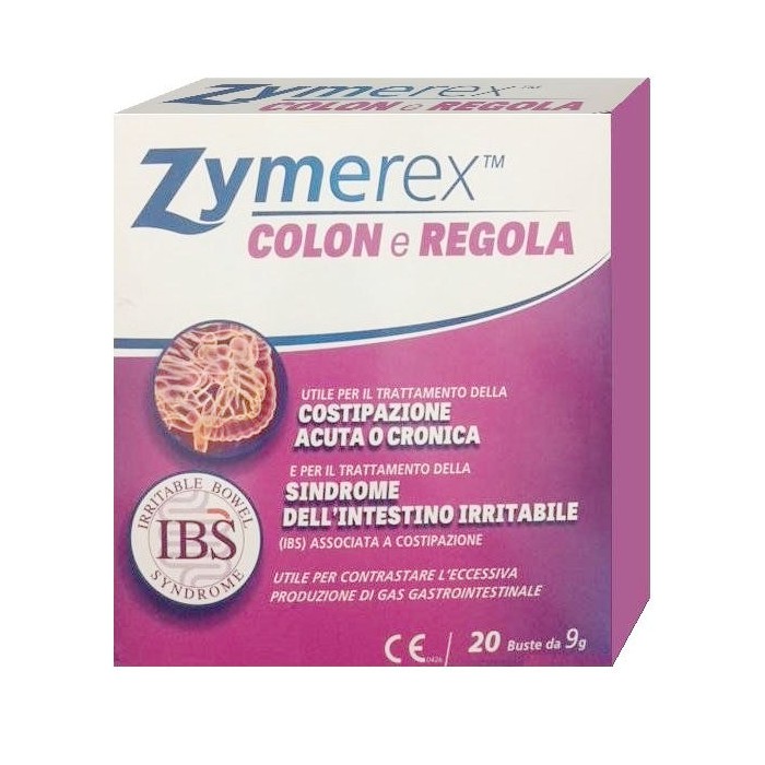 Zymerex Colon e Regola integratore alimentare per l'apparato gastro-intestinale 20 bustine