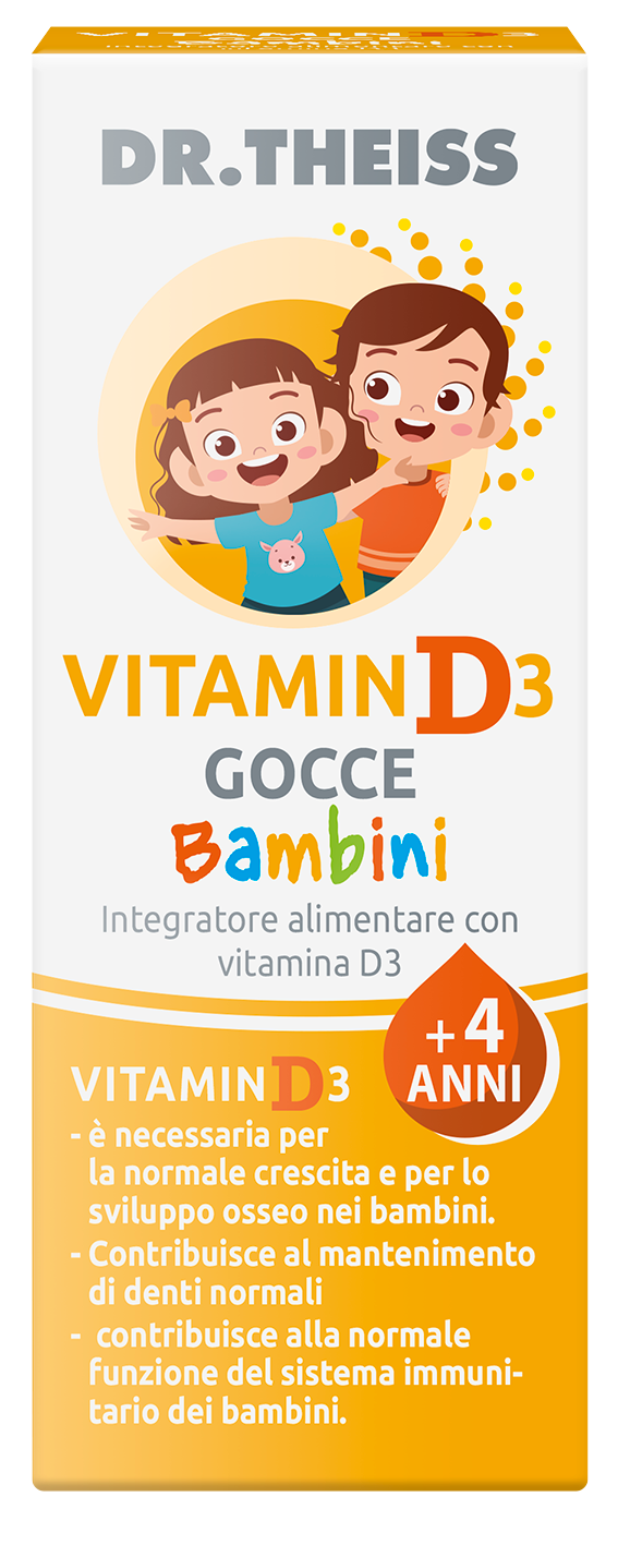 Dr Theiss - Vitamina D3 Gocce Bambini - Integratore Per Il Benessere Dei Bambini 30 ml