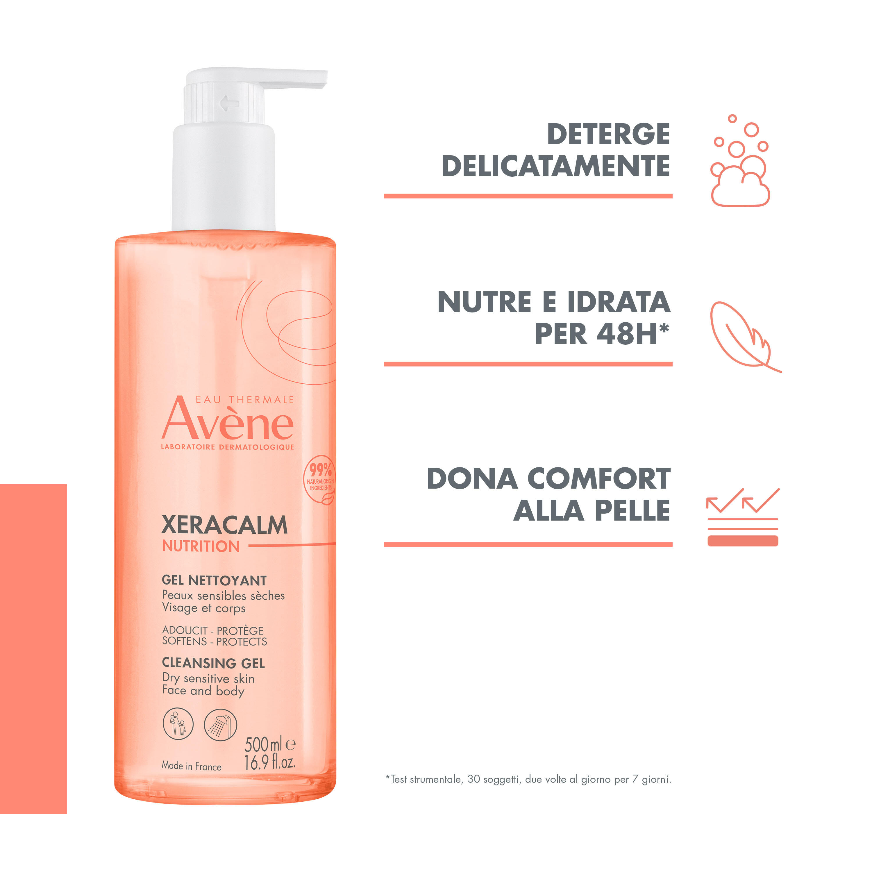Avène Xeracalm Nutrition - Gel Detergente Nutriente Per Pelle Sensibile E Secca 500 ml
